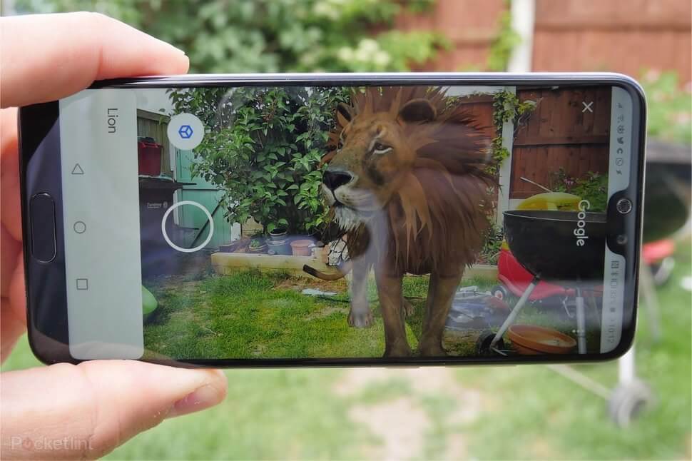 google AR 3d lion