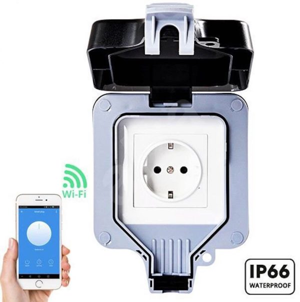 WiFi водоустойчив Контакт за открит външен монтаж 16A IP66 | SmartArena ...