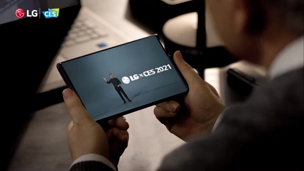 LG Slide Rollable телефон