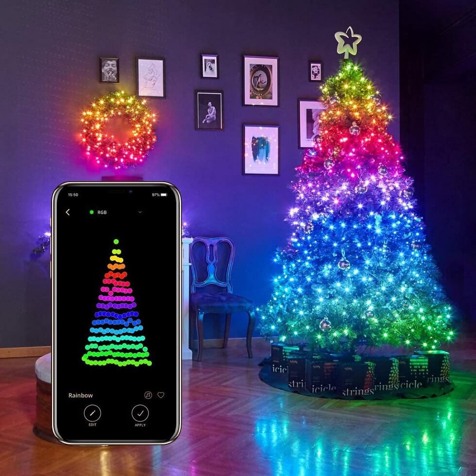 twinkly лампички за коледна елха