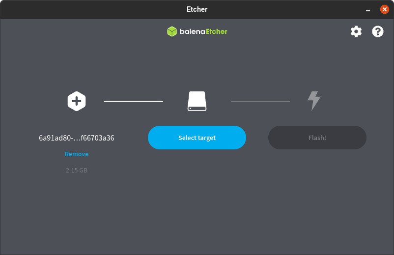 etcher избор на устройство за инсталация
