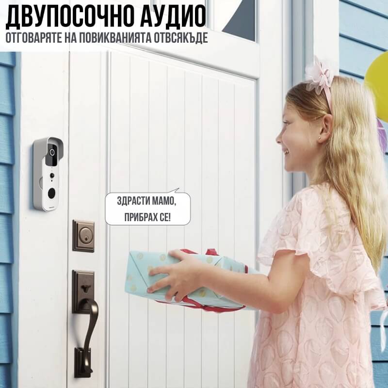 двупосочно аудио на видео звънец