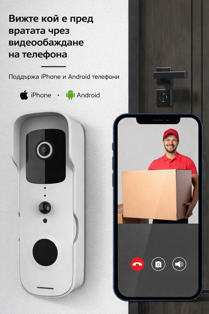 видео звънец съвместим с андроид и айфон