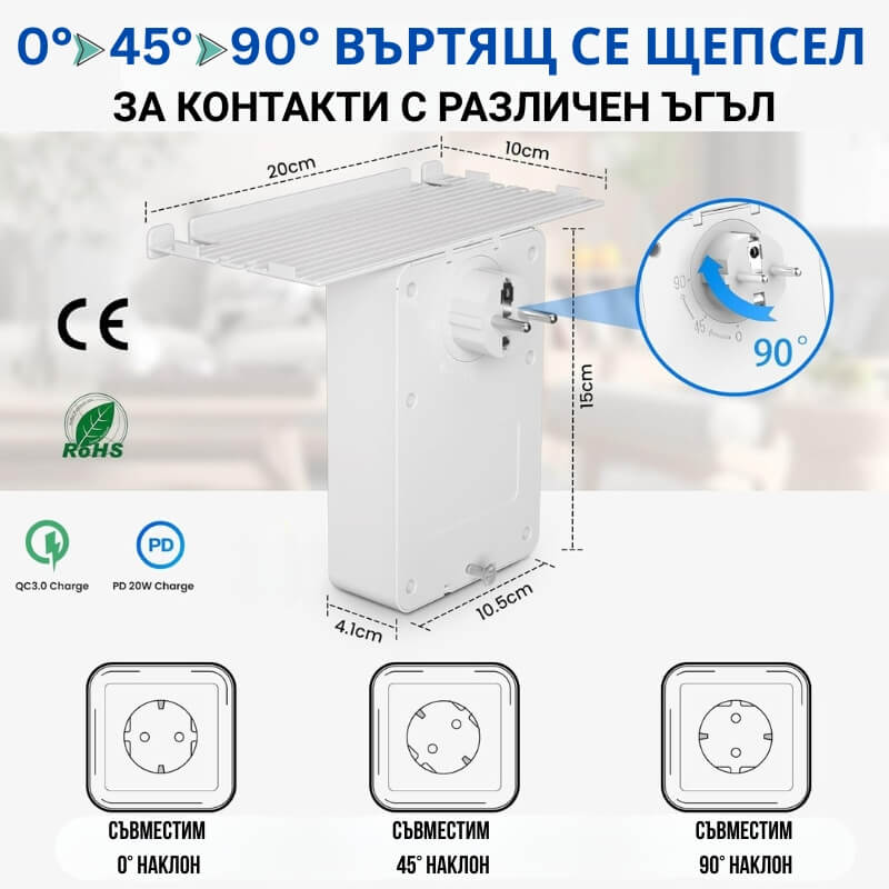 въртящ се щепсел на контакт