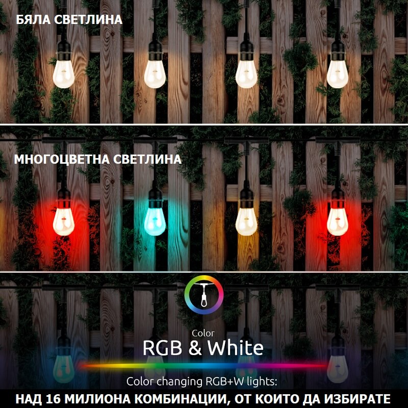 rgb и бял цвят на осветление