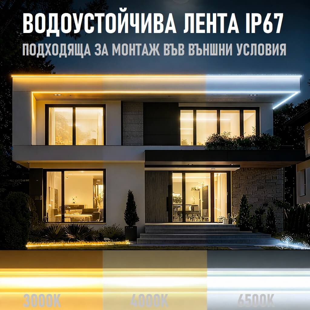водоустойчива 220V лед лента