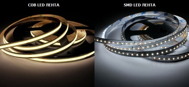 COB срещу SMD лента