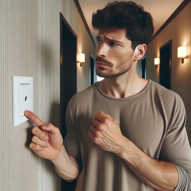 мъж се чуд дали може да инсталира ключ