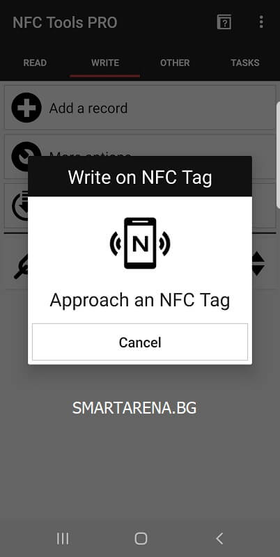 сканиране на NFC Чип в nfc tools