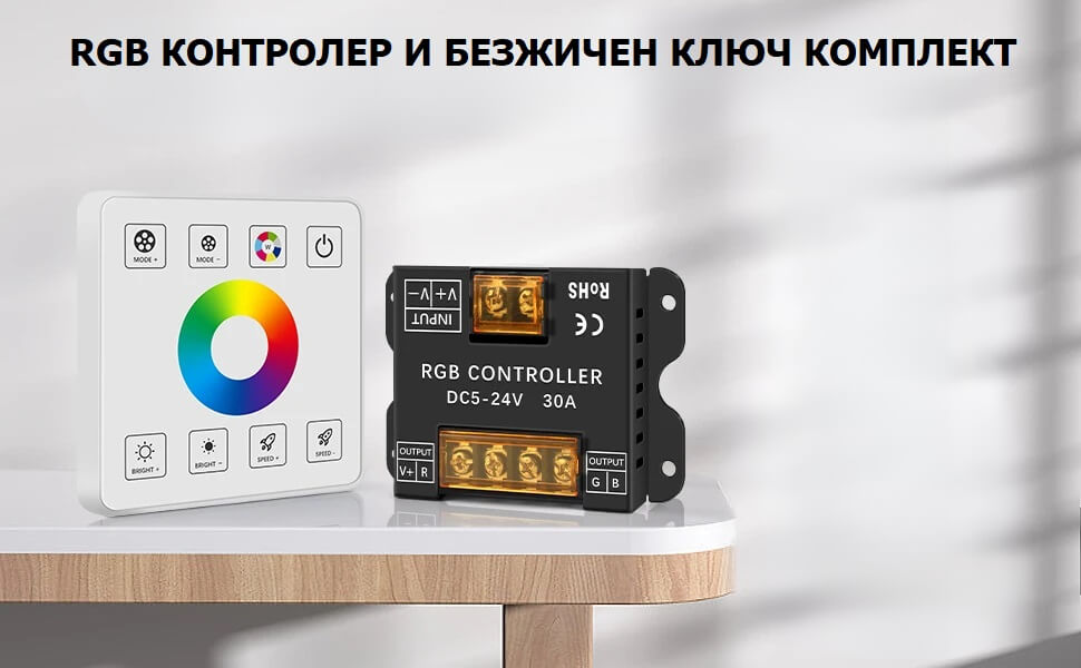 комплект RGB led контролер и дистанционен ключ