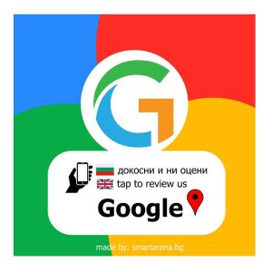 google nfc стикер квадратен двуезичен