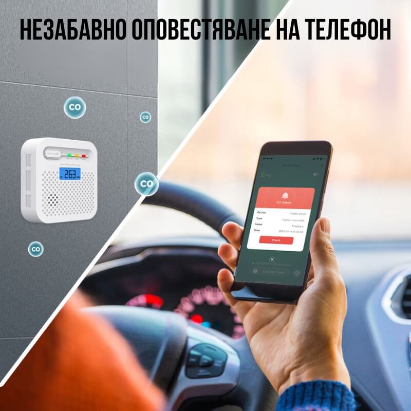 смарт аларма за въглероден оксид