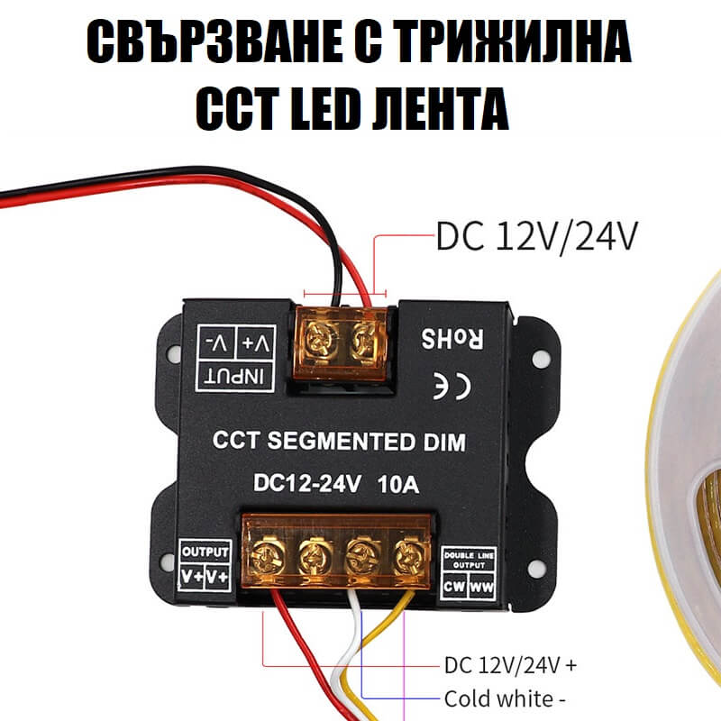 свързване на CCT лед лента