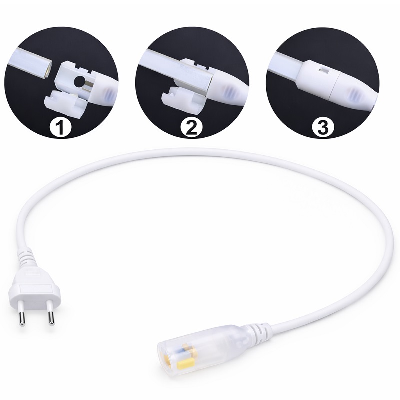 220V led лента се свързва с кабел