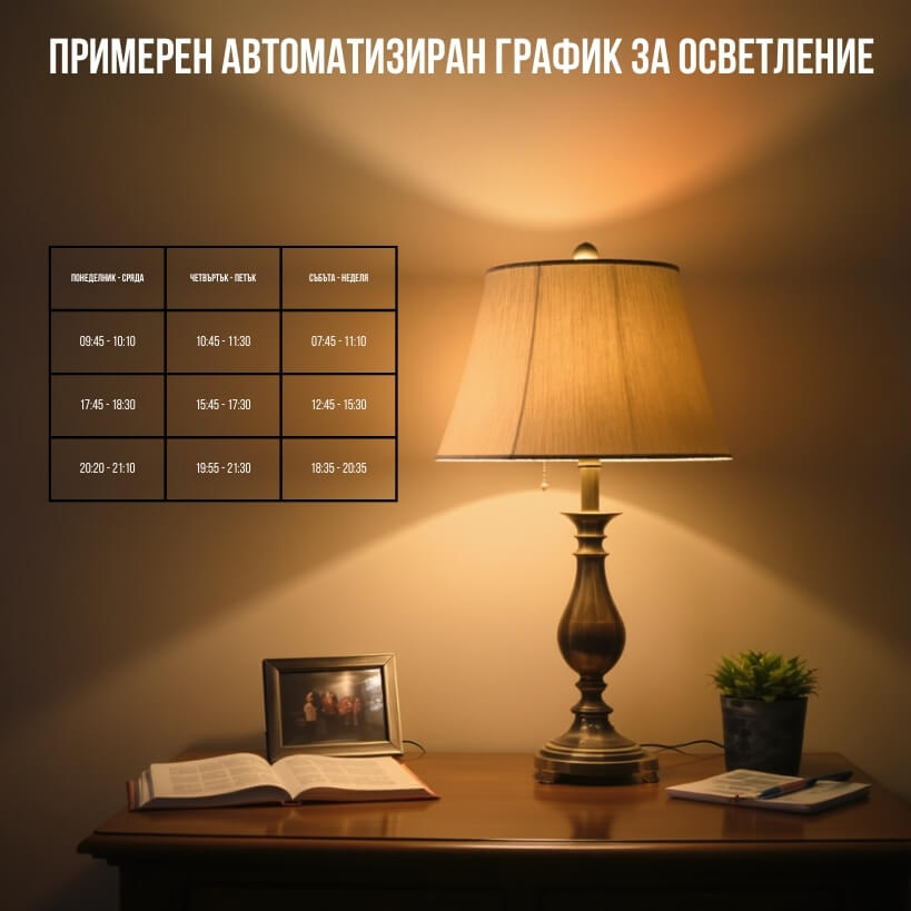 график за осветление автоматичен в умен дом