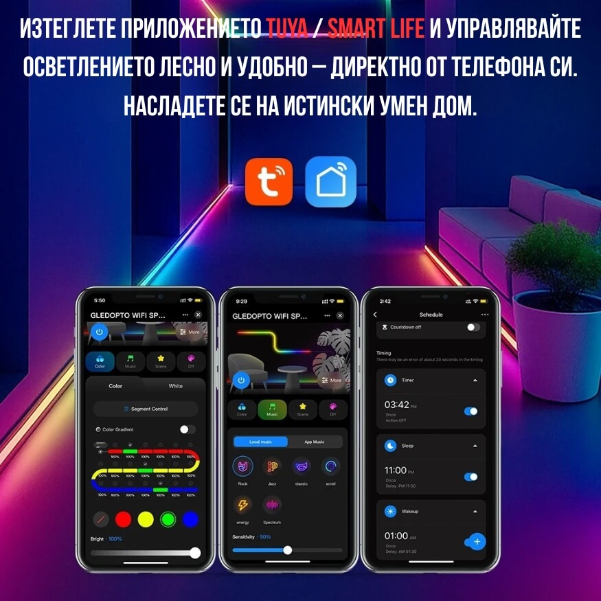 лед контролер за пикселна лед лента SPI