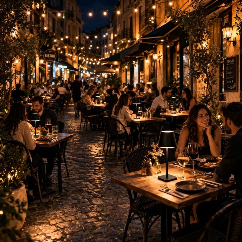 лампа за маса в ресторант