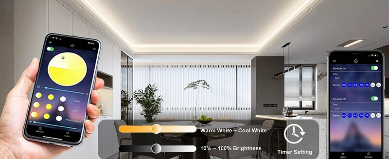 управление от телефон на COB CCT LED лента