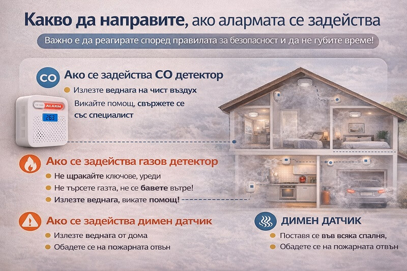 действия при задействане на аларма