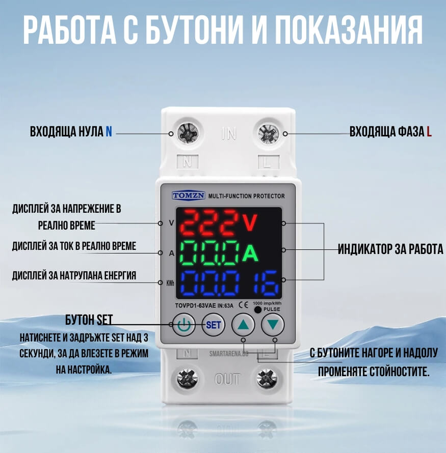 напреженова защита с дисплей