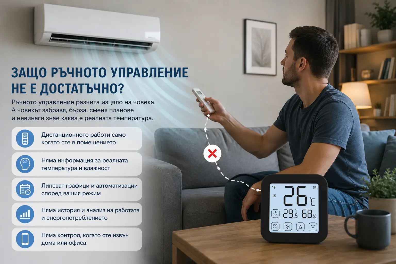 обикновен климатик се превръща в смарт със смарт джаджа