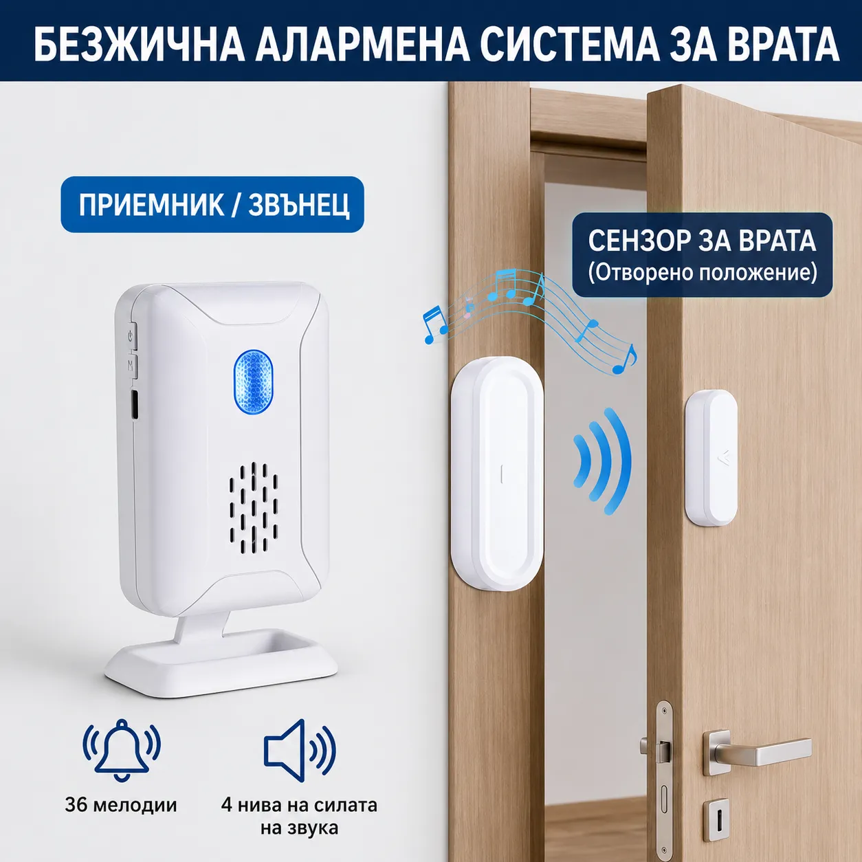 сензор за врата алармира при отваряне